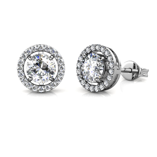 Ohrringe Amara  | 925 Silber Zertifizierter Moissanit Diamant