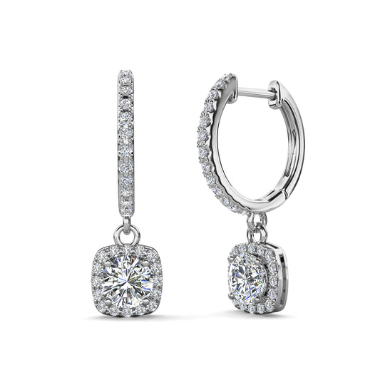 Ohrringe Marry  | 925 Silber Zertifizierter Moissanit Diamant